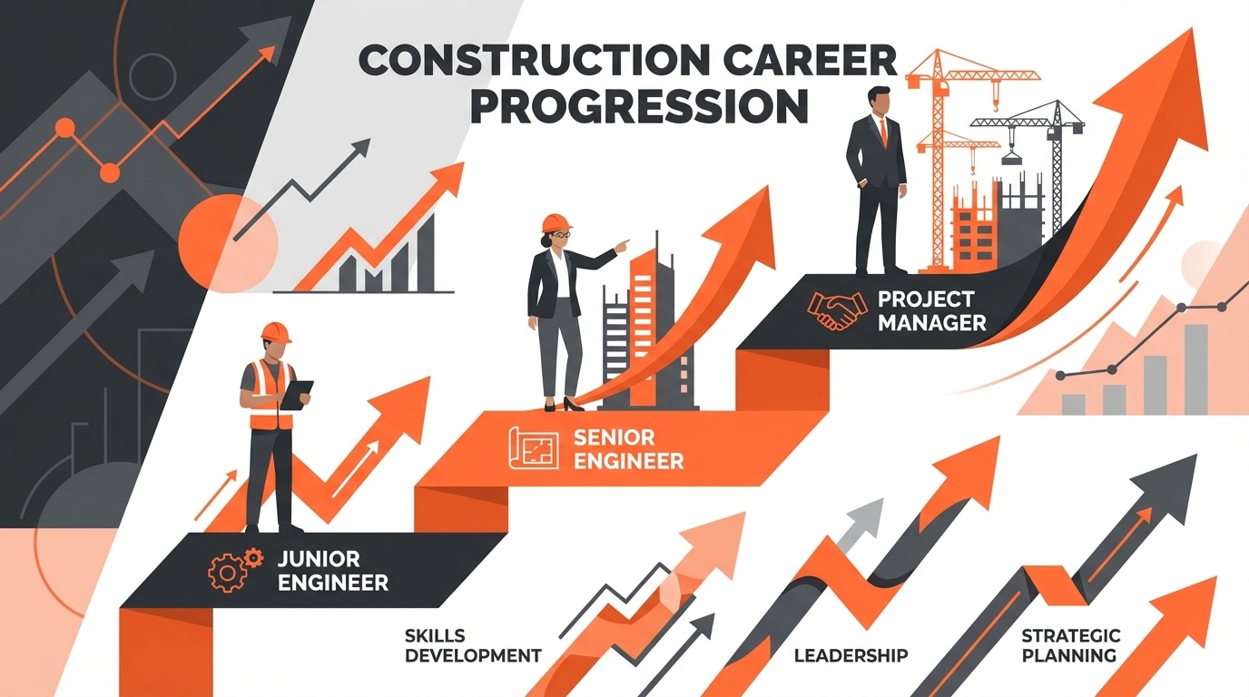 Construction Career Progression Path from Engineer to Project Manager