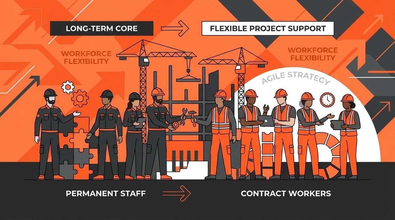 Permanent and Contract Workers in Construction Teams