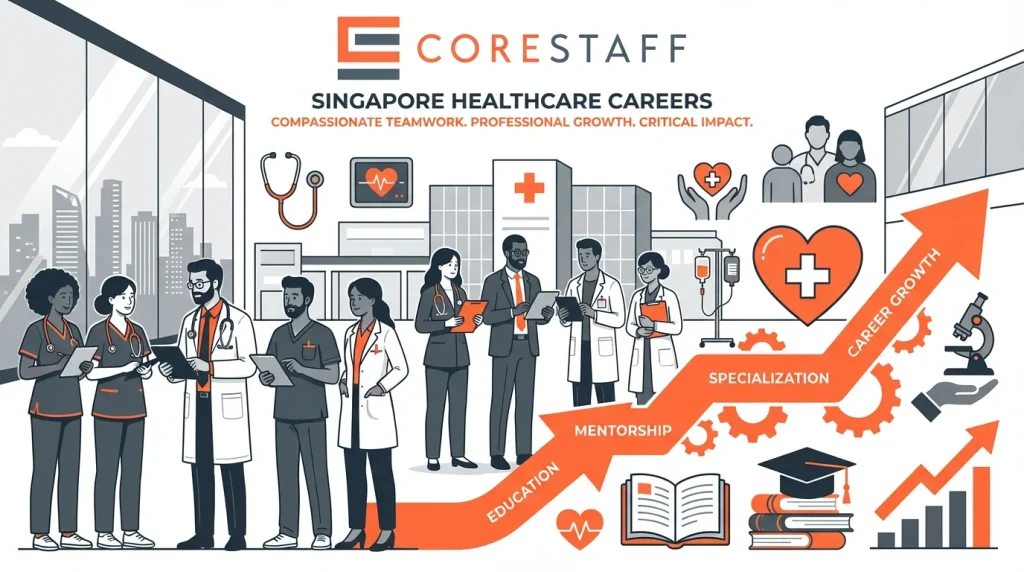 Medical professionals including nurses, doctors, allied health in hospital setting