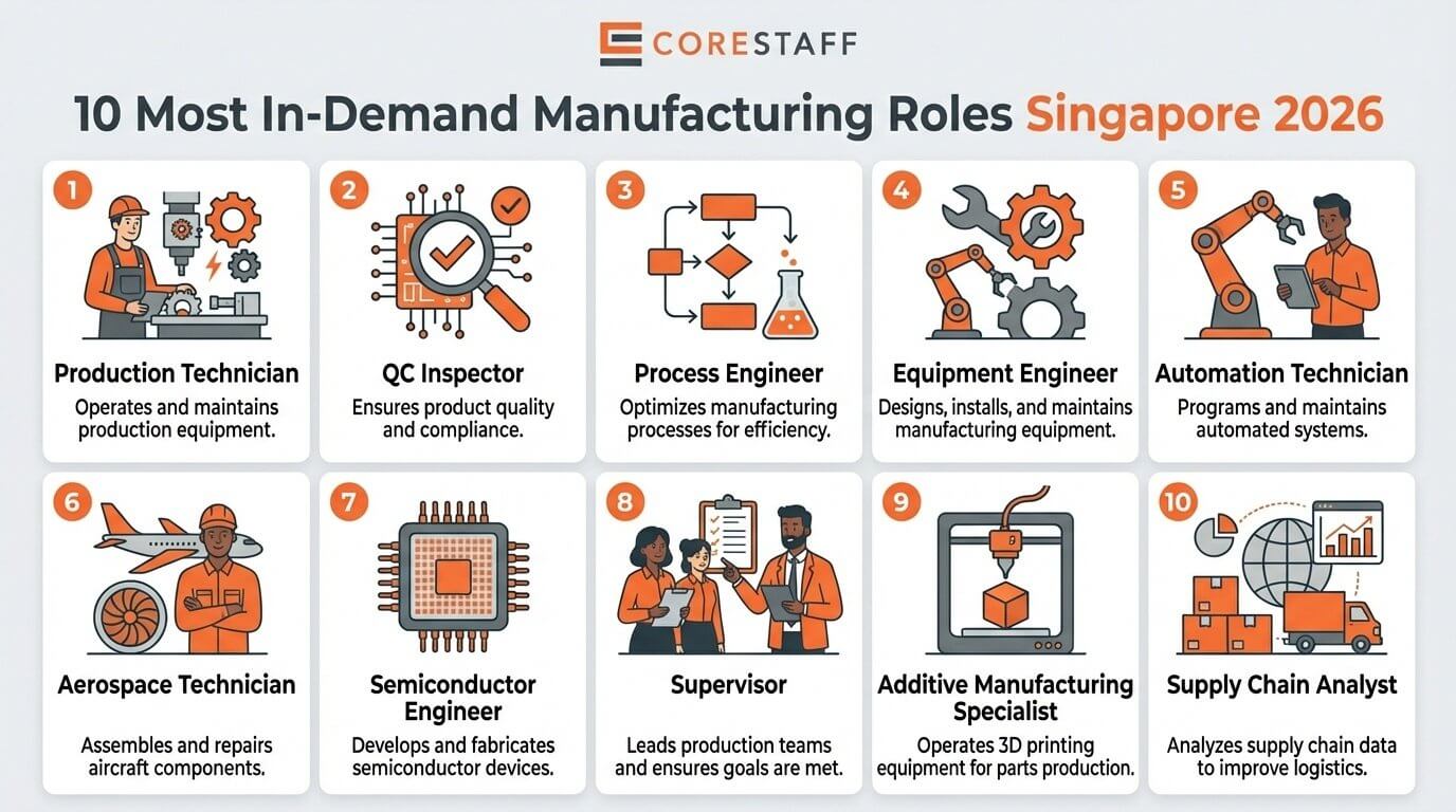 Automation, aerospace and semiconductor specialist roles in Singapore manufacturing
