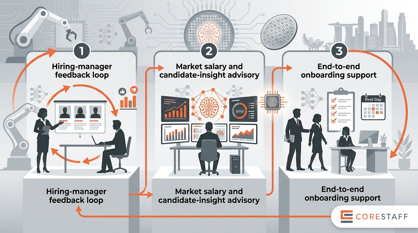 semiconductor hiring feedback loop and onboarding support