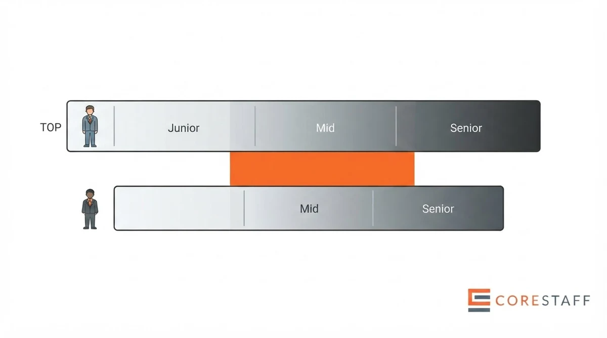 Manufacturing engineer and production manager salary bands overlap illustration for Singapore market