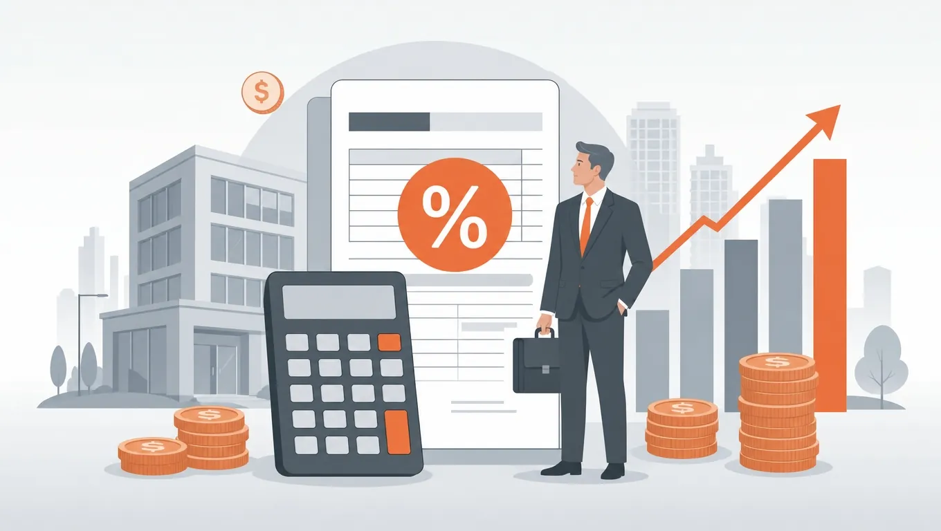 40 percent CIT rebate visualisation with rising chart bars and coin stacks